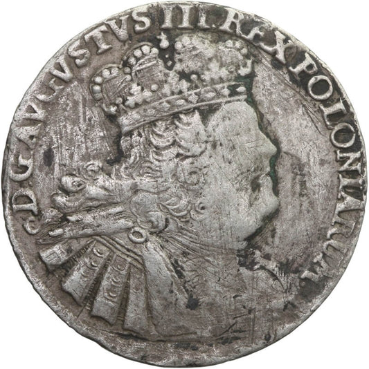 Polska 6 groszy, 1756, August III Sas, st. 3-